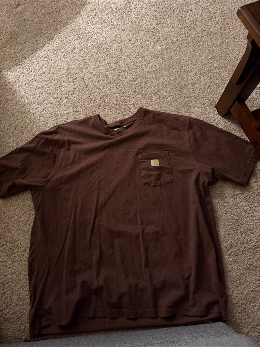 Carhartt Men’s Chest Pocket Tee in Brown
